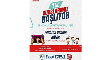 Milas Belediyesi Yaz Kursları İçin Kayıtlar Başlıyor