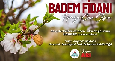 Nevşehir Belediyesi’nden Ücretsiz Badem Fidanı Dağıtımı