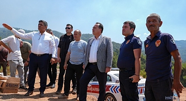 Başkan Dutlulu Yangın Bölgelerinde İncelemelerde Bulundu