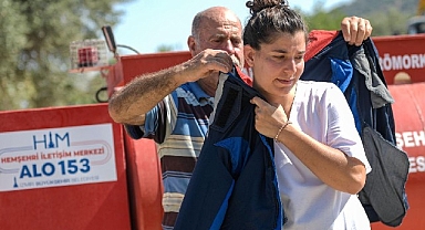 İzmirli baba ve kızı yangınlara karşı omuz omuza mücadele ediyor